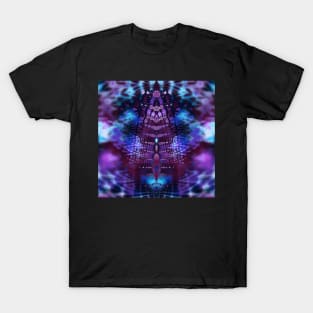 Luscious Blue and Purple Tie Dye Fractal T-Shirt